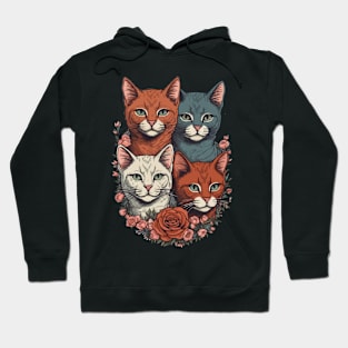 Cute little Cats Family for lovers kitty kittens Hoodie